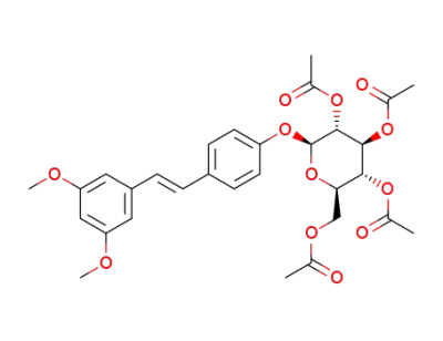 (E)-1-(3-methoxy-4'-(2,3,4,6-tetra-O-acetyl-β-D-glucopyranosyloxy)phenyl)-2-(5-methoxyphenyl) ethene